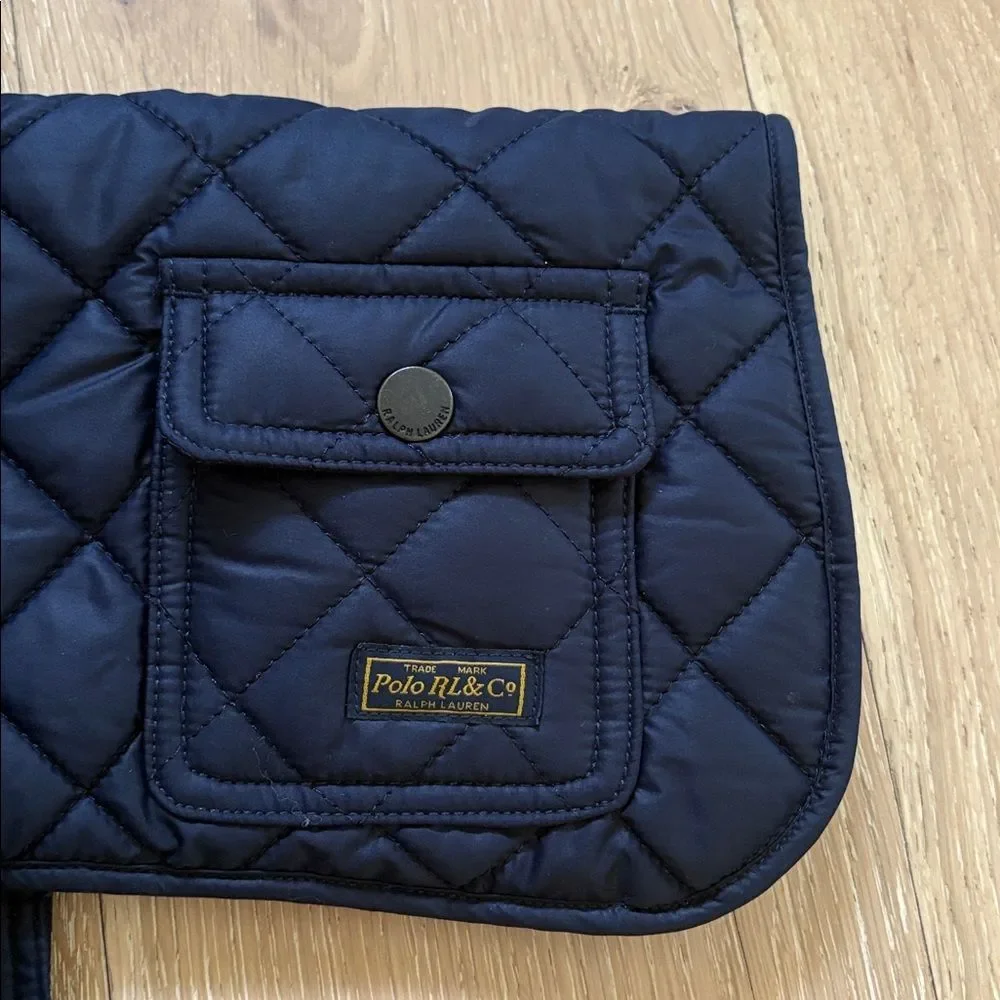 Ralph Lauren Fleece-Lined Dog Quilted Barn Jacket Sz L